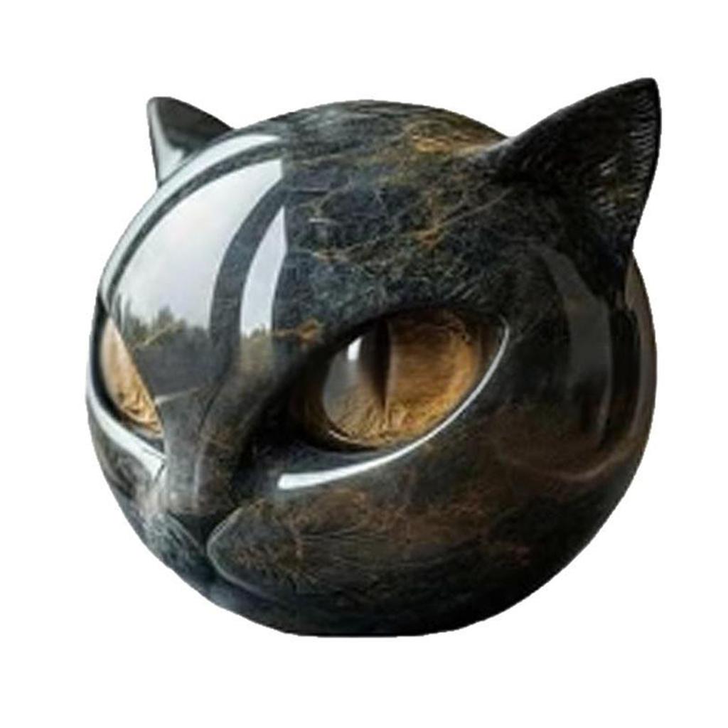 Halloween Cat Resin Sculpture Desk Decors Durability Cat Figurine Festive Office Paperweight Gift for Pet Lovers