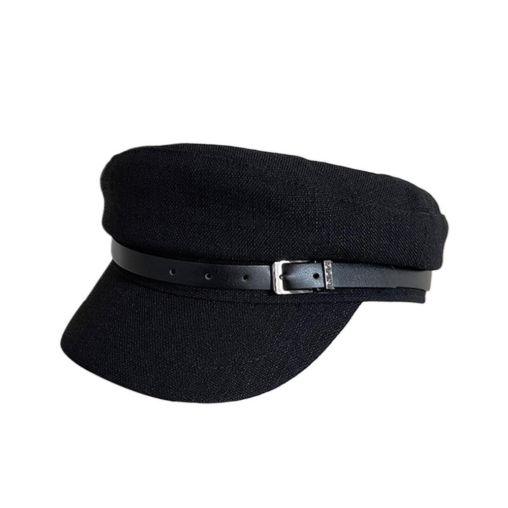 

British Style Baseball Caps Short Brim Sailor Hat Casual Warmer Cap Autumn and Winter чорний