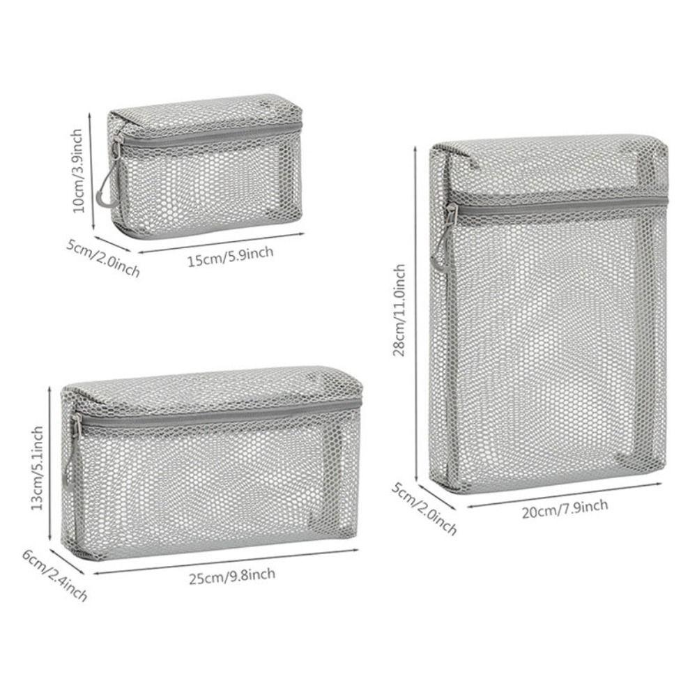 Visible Mesh Makeup Bag Hollow Nylon Storage Pouch Breathable Mesh Cosmetic Bag Girls