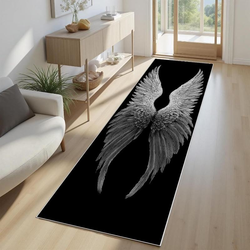 Totenkopfmuster Gotischer Läufer Teppich Rot Schwarz Rose Dekor Teppich Weich Rutschfest Kunst Heimdekor Matte für Flur Wohnzimmer Nachttisch