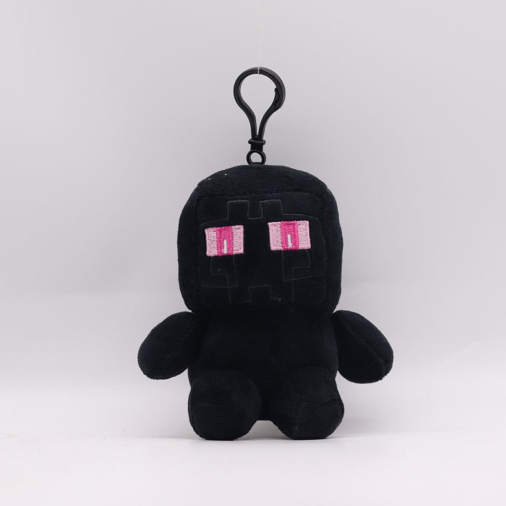 Pixel-Style Plush Toy Set – Block Character Stuffed Animals Mini Collection for Gaming Fans Kids Room Decor