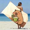 Lustige Sonnenbrille Capybara Strandtuch Mikrofaser, Niedliches Tier Badetuch, Trendige Coole Reise Decke für Damen Kinder Jugendliche Geschenk