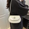 Fashi Star Women Pu Leather Shoulder Armpit Bags Thread Design Ladies Crossbody Saddle Bag Simple Girl Phe Handbags Purse