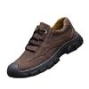 Fashion Men's Casual Shoes  New Trend Sports Casual Synthetic Leather Shoes Men's Lace Up Comfort Outdoor Sports Hiking Shoes