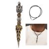 Sturdy Copper Tibetan Buddhist Amulet On Black Cord Necklace With Sacred Significance For Men