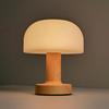 Yousheng Pilzlampe LED Nachtlicht Weiches Warmes Leuchten Touch-Steuerung 3 Farben Retro Dimmbar Wiederaufladbar Schreibtisch Tischlampe
