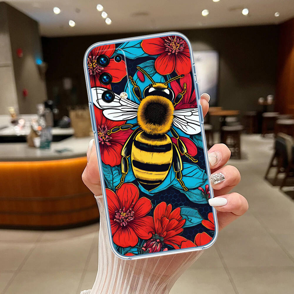 Art Bees Cartoon Phone Case for Motorola G14 G15 G24 G30 G31 G32 G34 G41 G42 G51 G52 G50 G60S G60 G62 G72 G71 G73 G84 G85 G200 E32