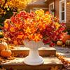 Maintenance Free Fake Greenery Artificial Morning Glory Flower Bouquet, Realistic Plastic Floral Arrangement Decorative Plants for Vases Home