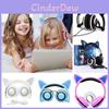 Casque de jeu rechargeable à LED avec microphone, série Cat Ear, pour adolescents et passionnés d'e-sport