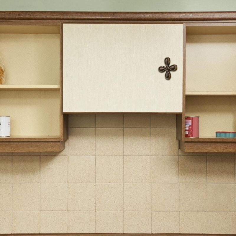  Traditional Four Hardware Knob Solid Metal Mixture Dull Black Finish For Furniture Improve