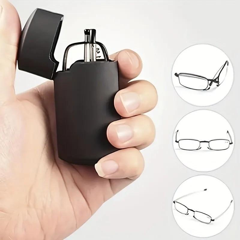 6PCS Anti Blue Light Glasses With Case Folding Glasses Portable Telescopic For Outdoor Activities Presbyopia Correction Reading