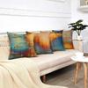 Retro Gradient Graffiti Pillowcase Art Time Machine Bedroom Sofa Decorative Cushion Cover with Zipper Pillowcase