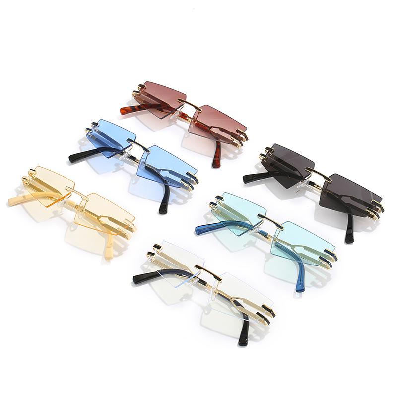 Cat'S Eye Frameless Wind Sunglasses Personalized Star Sunglasses Of The Same Style