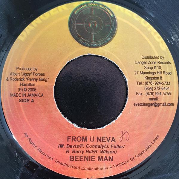 

7inch Record BEENIE MAN / MIKEY PELPA - From U Neva / Get A Grip (Raw) NONE Danger Zone Rec 2006 Jamaica Reggae, Ska & Dub Used
