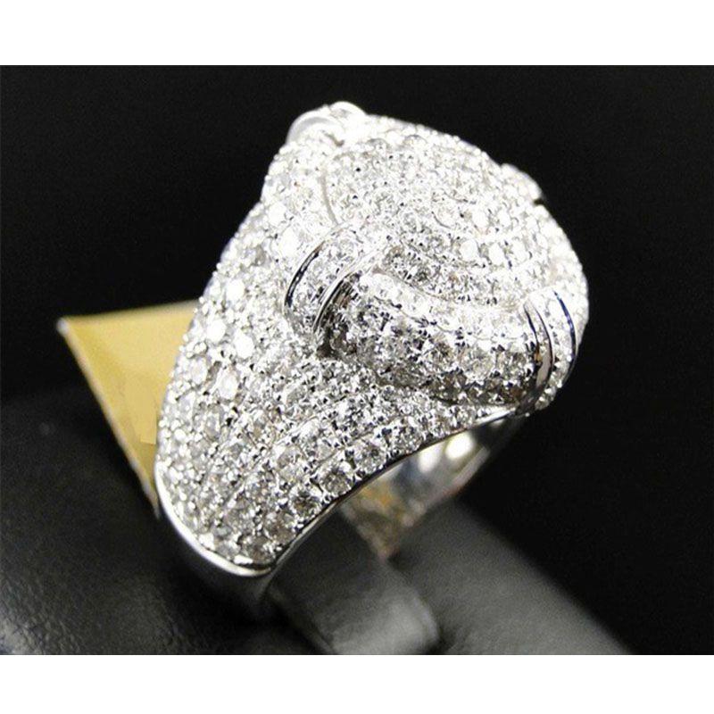 Europe And The United States Elegant Zircon Wedding Ring With Full Rhinestone Design