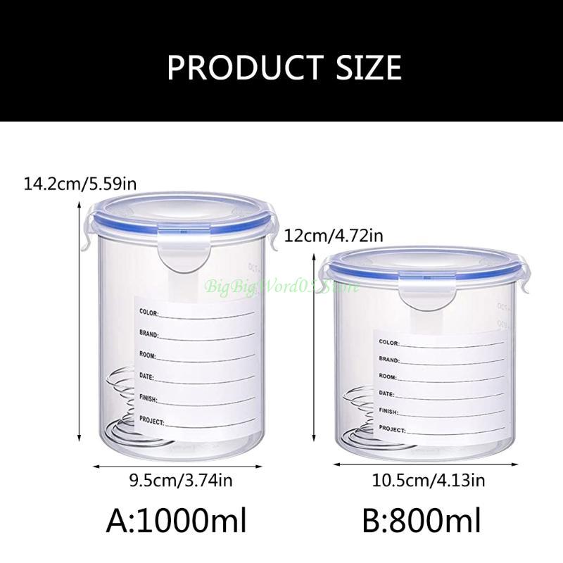24TE 8Pcs Touch up Paint Storage Cups with Lid & Mixing Tool Paint Storage Container