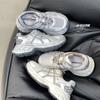 Autumn mesh breathable trendy brand casual shoes women's new shoes versatile thick-soled heightening dad shoes