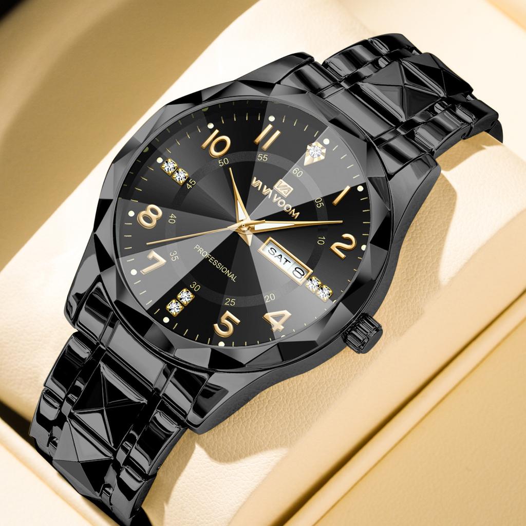 Watch Strength Men's Watch Cut Diamond Design Watch