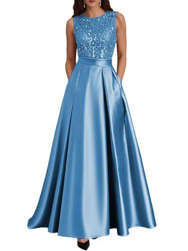 Evening Dress European and American Style New Banquet Host Long Dance Simple Temperament Sleeveless Dress 1011 New