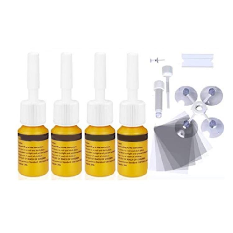 

Windscreen Repair Kit with Suction Cup Curing Light to Repair Scratches Cracks Efficiency Glass Repair Kit Quick Fix 1