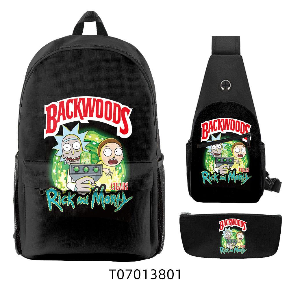Popular Backwoods Cigar 3D Backpack Campus Student Backpack Travel Bag