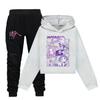 Kpop Demon Hunters Kids Cartoon Hoodie Set With Cotton Material For Casual Wear