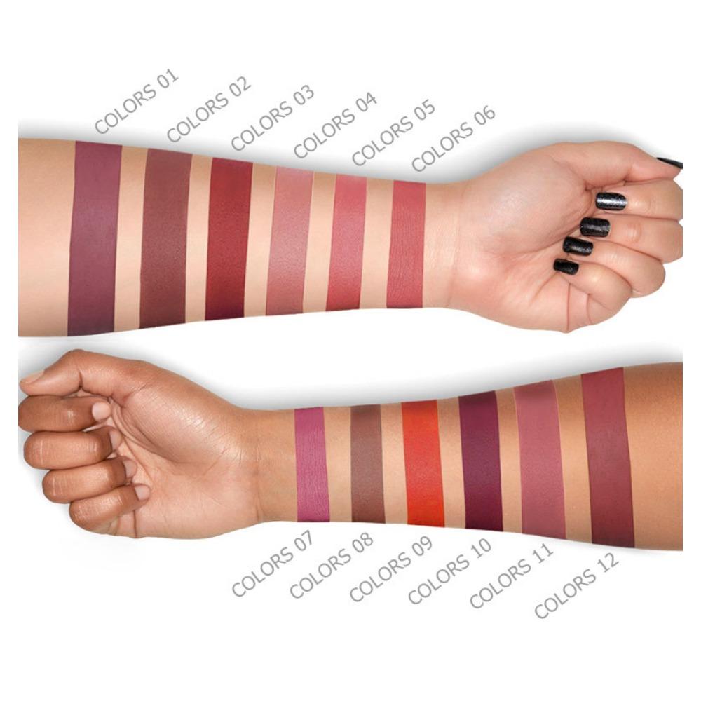 12-color Matte Lip Gloss Set Mist Long-term Moisturizing Matte Non-stick Cup Lip Gloss Gift Set