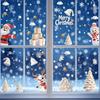 9 PCS/Set Of Christmas Electrostatic Glass Window Stickers Home Decoration Stickers Merry Christmas Scene Decoration Stickers