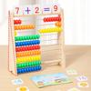 10-Row Counting Toy Classic Wooden Educational  Math 100 Beads With Counting Sticks Number Alphabet Card Preschool Math Learning