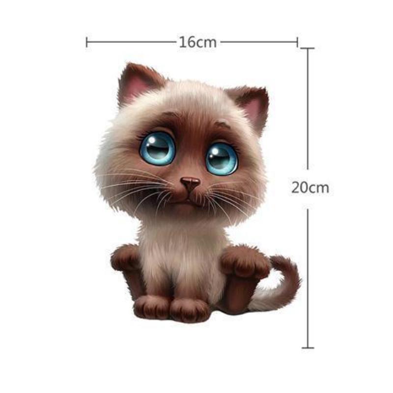 3D General Motors Decorative Stickers Cute Kitty Dog Car Stickers Body Scratch Shielding Decorative Stickers Creative and Realistic