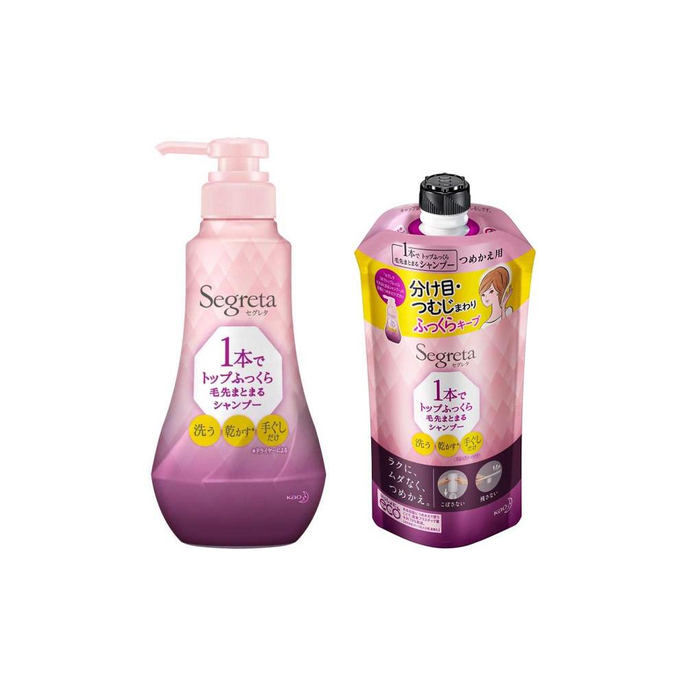 Kao Segreta One Product Finish Shampoo Bottle 360ml  Refill 285ml