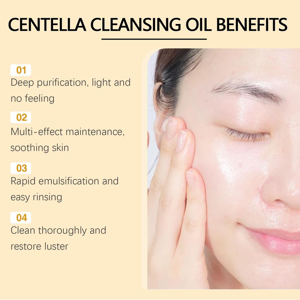 Centella Leichtes Reinigungsöl, Sanftes Reinigungsöl Für Das Gesicht, Gesichtsreinigungöl, Doppelte Reinigung 100ML