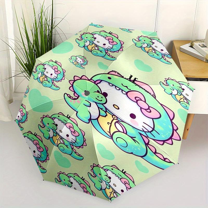 Hello Kitty,Dinosaur Automatic Umbrella-Foldable, Durable 8-Bone Design, Compact and Stylish, Great for Camping, Halloween, Christmas, Mothe
