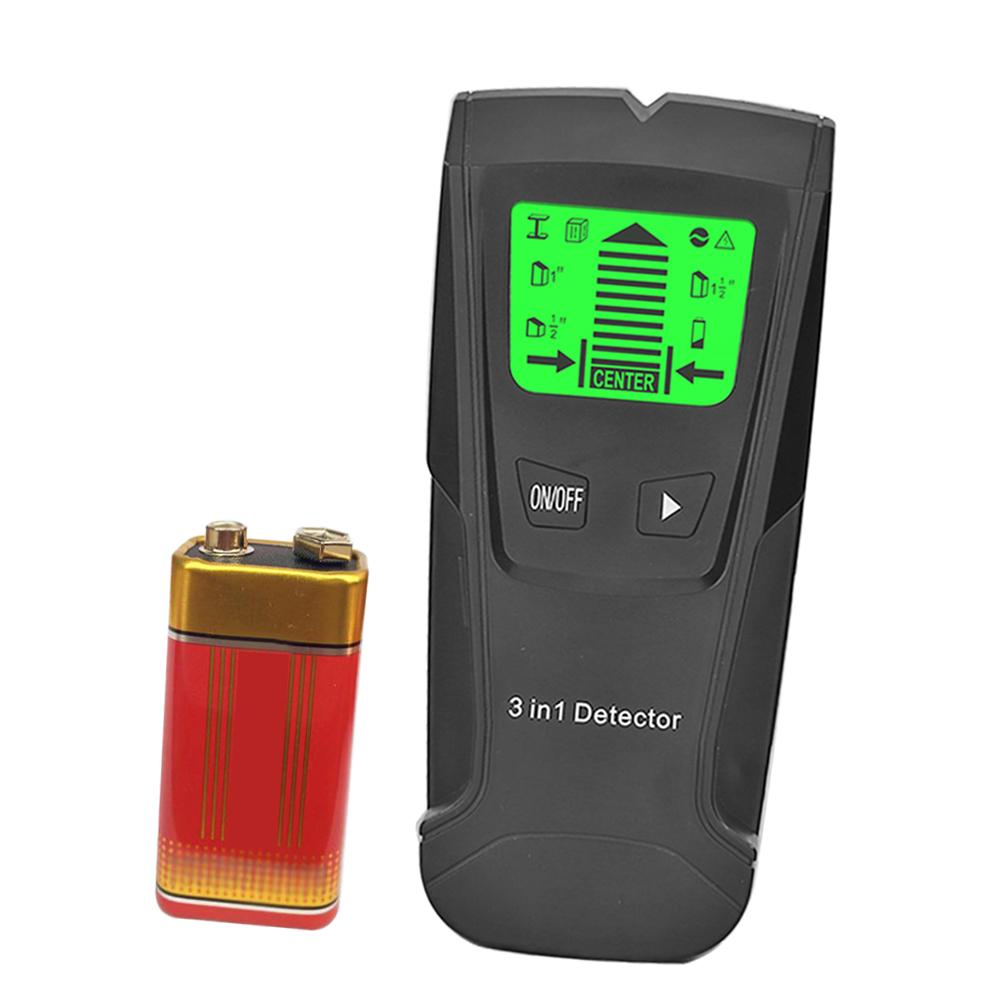 3-in-1-Bolzensucher-Wanddetektor - Elektronischer Bolzensensor-Wandscanner-Mittelpunktsuche - mit Batterie