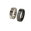 Original Design Black Silver Color Stainless Steel Heart Fingerprint Couple Rings for Women Men Personality Jewelry Friend Gift