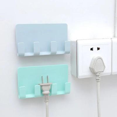 Mobile Phone Charging Stand Mobile Phone Holder Charging Bracket Wall Without Trace 4 Hook Storage Rack