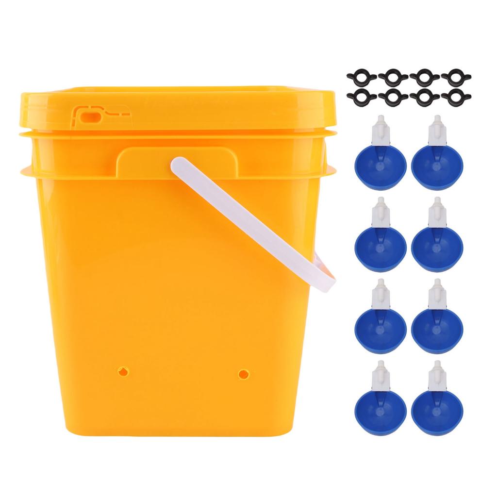 Automatic Poultry Drinking Bowl Automatic Chicken Waterer Cup with 12L Handheld Barrel Poultry Drinking Equipemnt for Goose Duck