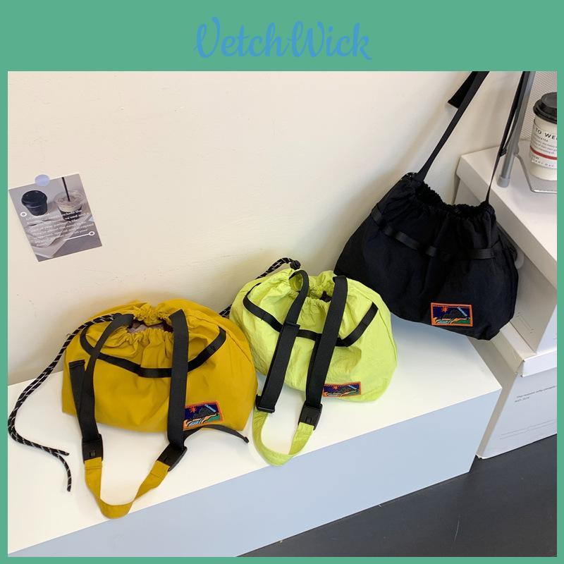 Polyester Lined Drawstring Water Bucket Bag For Casual Outdoor Activities And Commuting