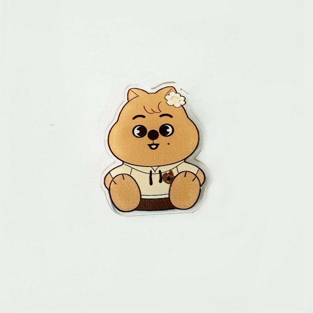 New Straykids Cartoon Acrylic Brooch Skzoo Peripheral Huang Xuanchen, Li Longfu, Han Zhicheng Acrylic Brooch Pin Xz-37