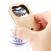 1Pcs Wood Stainless Steel Beer Bottle Opener Baptism Gift Wedding Party Guest Keychain Opener
