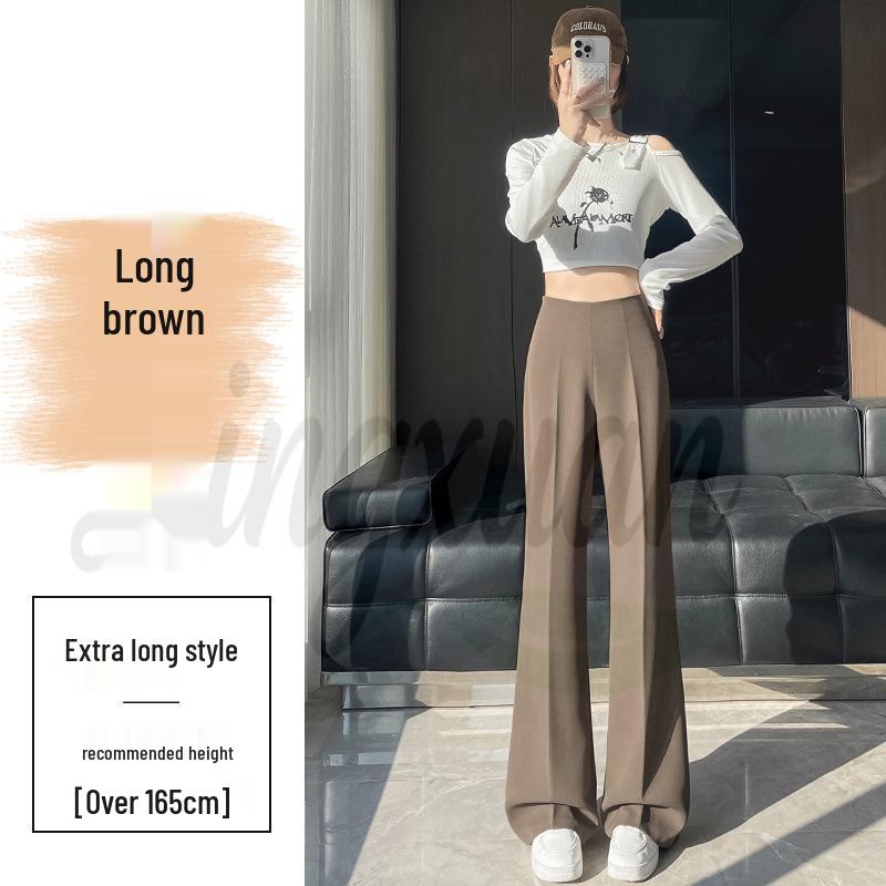 2026 Women's High Waist Micro Flare Casual Floor-Length Wide Leg Pants