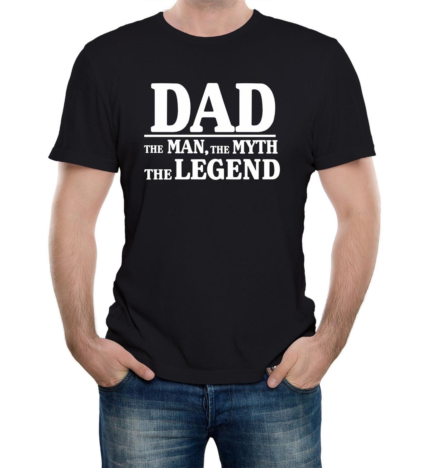 Mens Dad, The Man, The Myth, The Legend Fathers Day T-Shirt Mens Womens Tees Top Gift Birthday Family 3XL