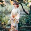 Dámské tradiční japonské yukata kimono pro anime a jevištní vystoupení, focení