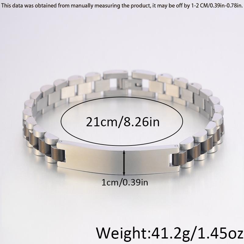 New light luxury titanium steel strap three beads curved brand can be engraved couple high-end strap jewelry