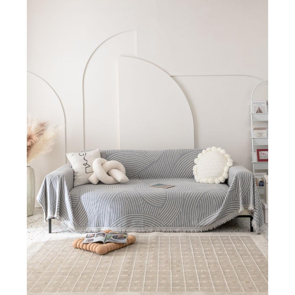 

На открытом воздухе Кемпинг Пикник Большое одеяло Отдых Отдых Пляжное полотенце Белый дорожный коврик для дивана Мягкий скандинавский диван Полотенце Одеяла 180x130