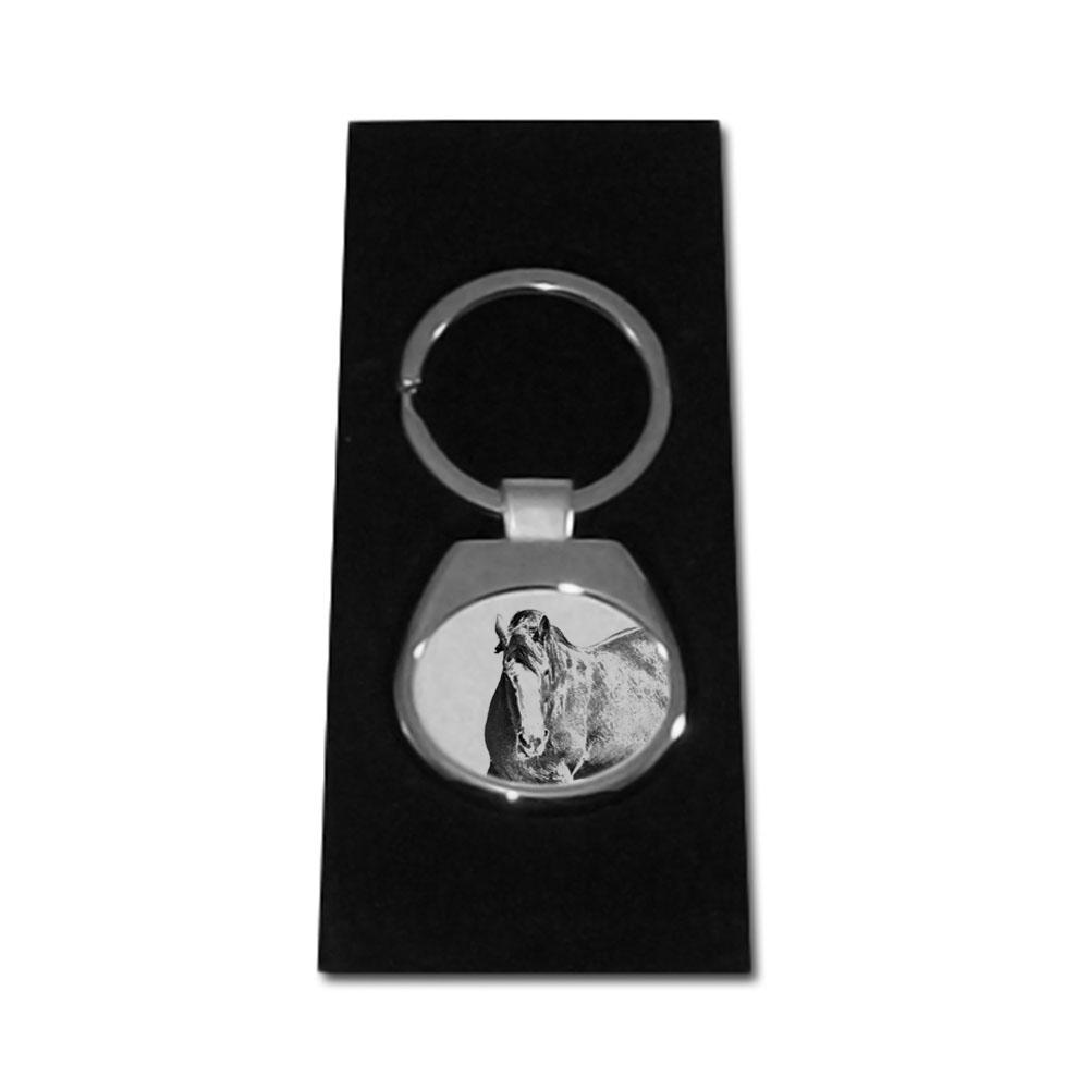 Clydesdale - Keychain with a Horse, Keychain with a Print, Personalized Pendant from the Art-Dog Brand