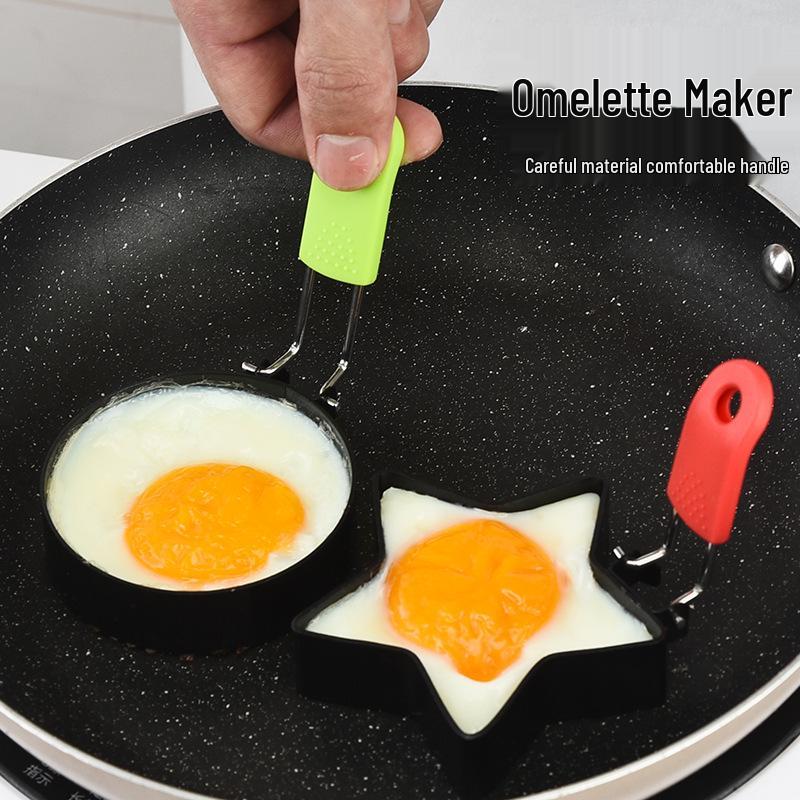 Forma ze stali nierdzewnej do smażenia jajek o nieregularnym kształcie - Narzędzie kuchenne do okrągłych smażonych jajek