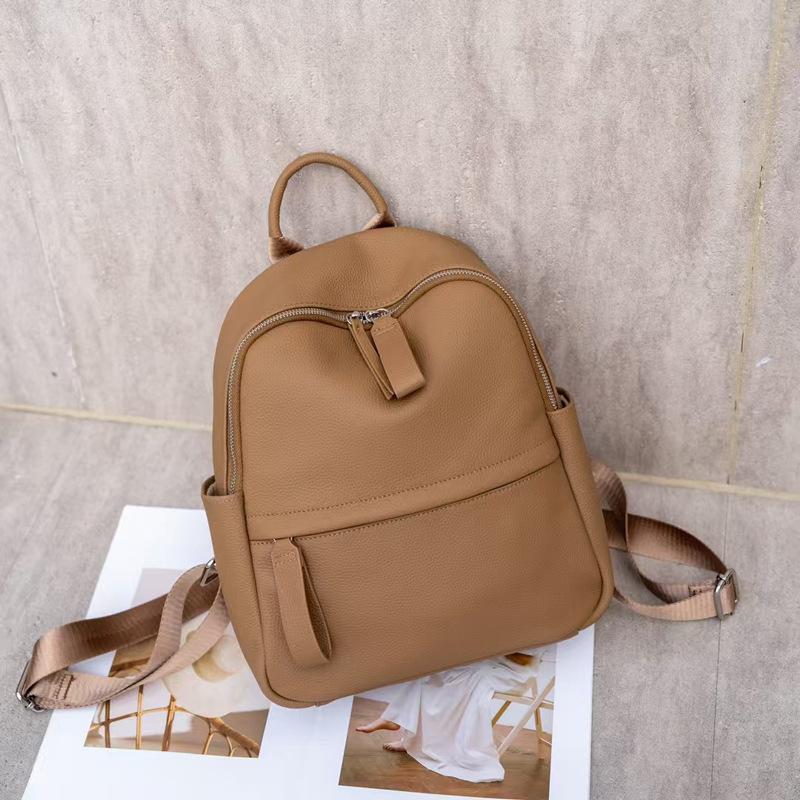 Skórzana Damska Torba na Ramię Skóra Licowa Plecak do Pracy i Dojazdów Lekka Torba Podróżna Tornister Damski