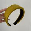 Retro French Wide Skull Top Sponge Headband for Women - Milk Coffee Color Hair Accessory