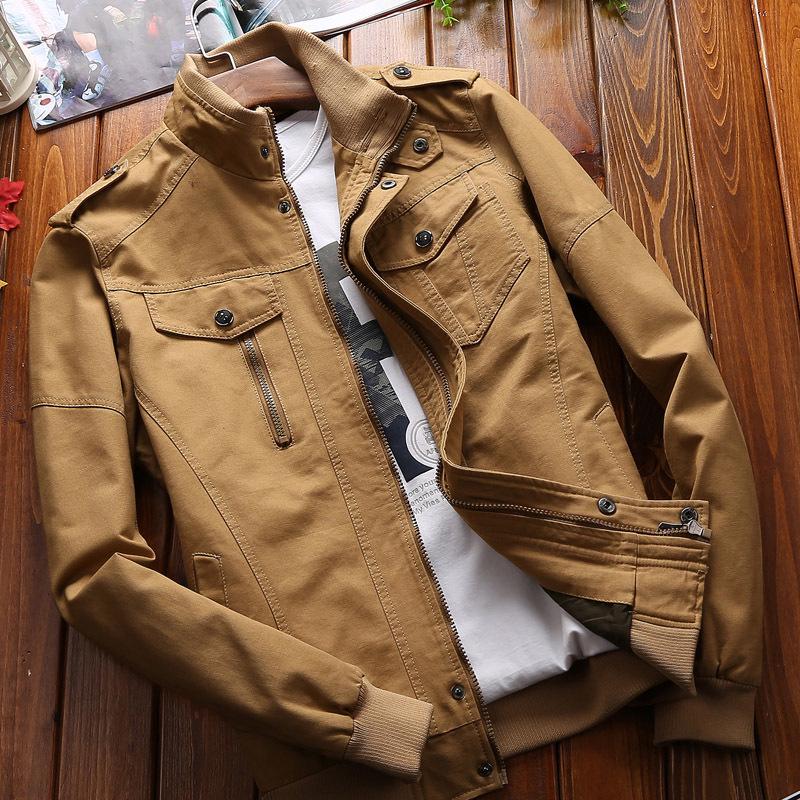Autumn and Winter New Thin Jacket Military Uniform Feng Shui Wash Large Size Men's Coat